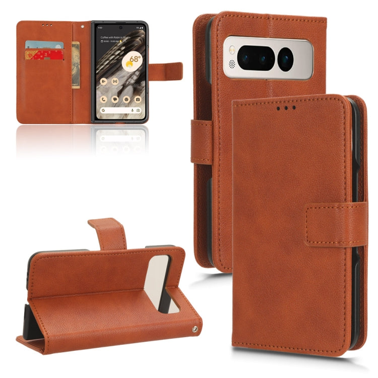 For Google Pixel Fold Lamb Texture Leather Phone Case