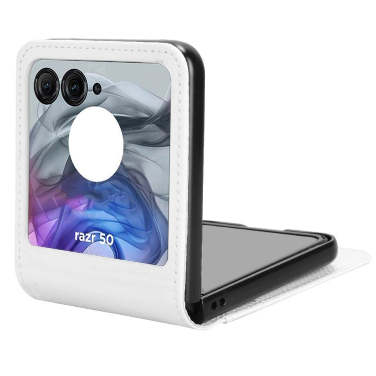 For Motorola Moto Razr 50 Card Slot PU Leather PC Phone Case