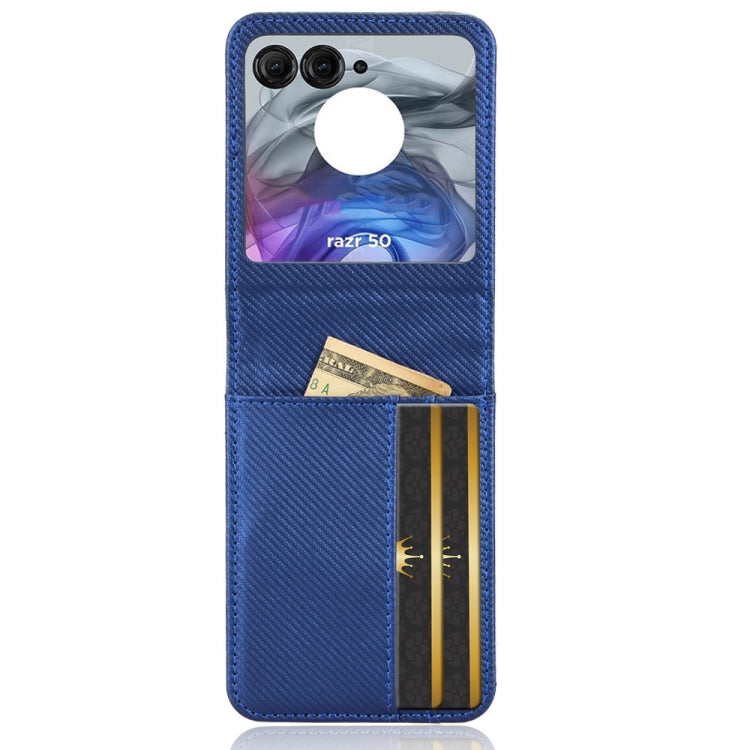 For Motorola Moto Razr 50 Card Slot PU Leather PC Phone Case