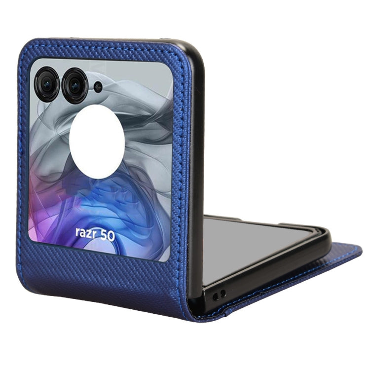For Motorola Moto Razr 50 Card Slot PU Leather PC Phone Case