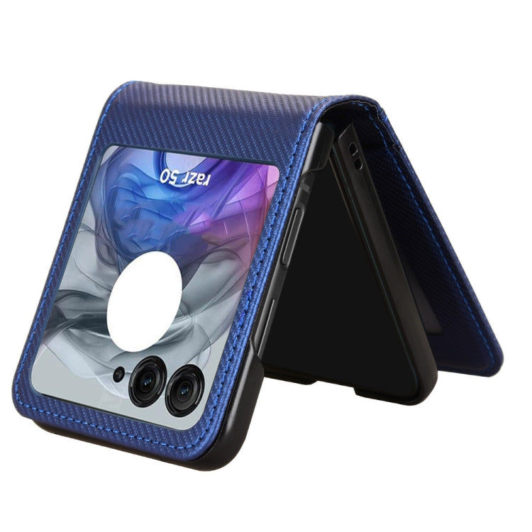 For Motorola Moto Razr 50 Card Slot PU Leather PC Phone Case