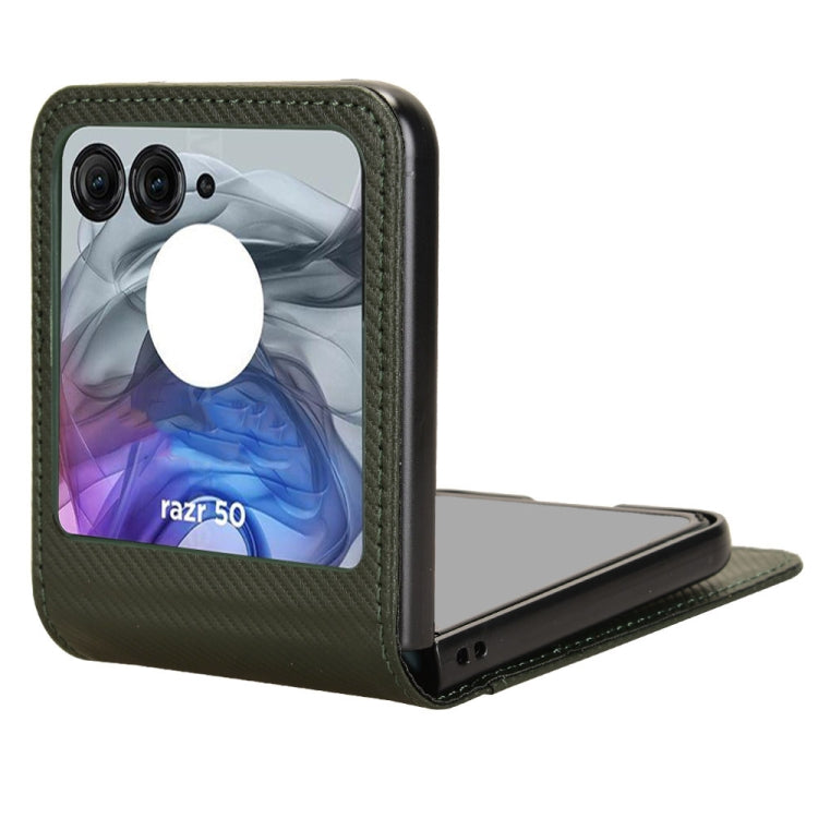 For Motorola Moto Razr 50 Card Slot PU Leather PC Phone Case