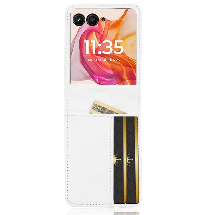For Motorola Moto Razr 50 Ultra Card Slot PU Leather PC Phone Case