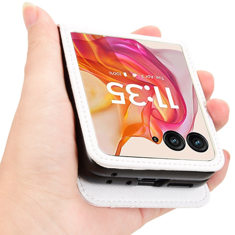 For Motorola Moto Razr 50 Ultra Card Slot PU Leather PC Phone Case