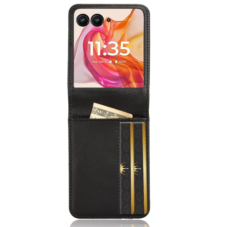 For Motorola Moto Razr 50 Ultra Card Slot PU Leather PC Phone Case
