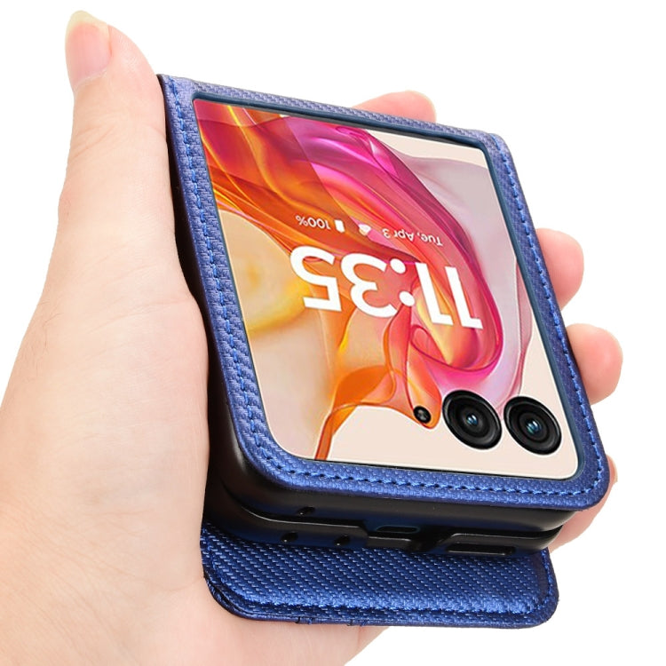 For Motorola Moto Razr 50 Ultra Card Slot PU Leather PC Phone Case