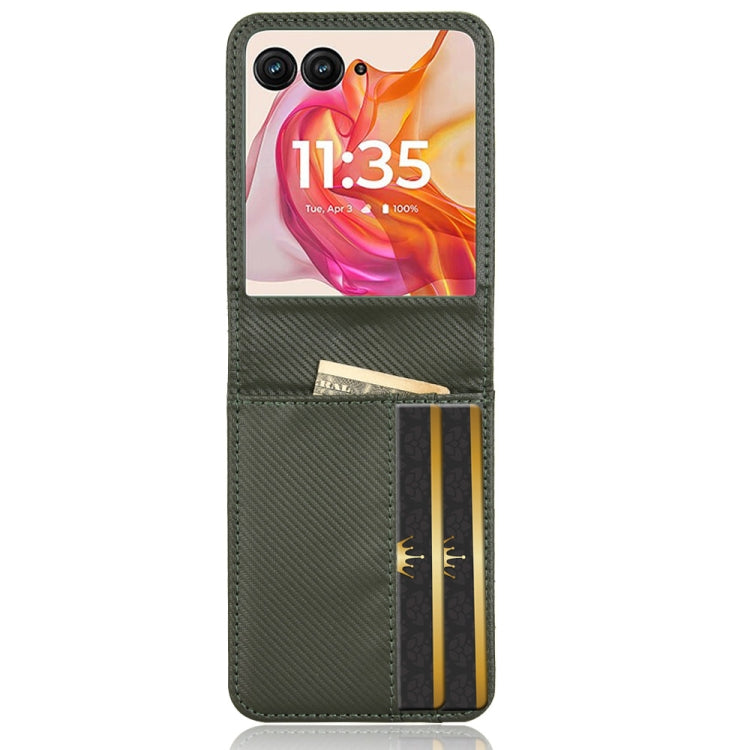 For Motorola Moto Razr 50 Ultra Card Slot PU Leather PC Phone Case