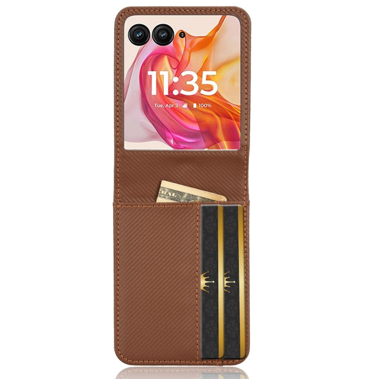 For Motorola Moto Razr 50 Ultra Card Slot PU Leather PC Phone Case