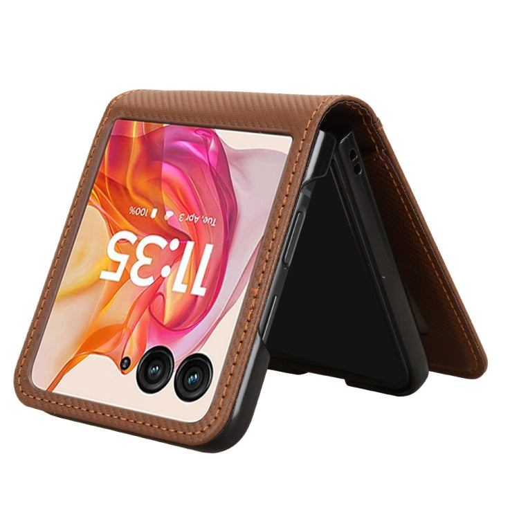 For Motorola Moto Razr 50 Ultra Card Slot PU Leather PC Phone Case