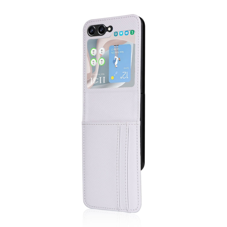 For Samsung Galaxy Z Flip5 Card Slot PU Leather PC Phone Case