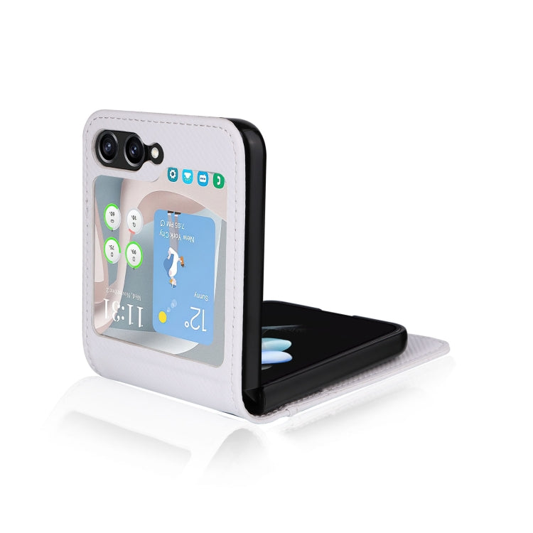 For Samsung Galaxy Z Flip5 Card Slot PU Leather PC Phone Case