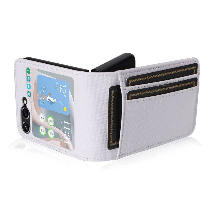 For Samsung Galaxy Z Flip5 Card Slot PU Leather PC Phone Case