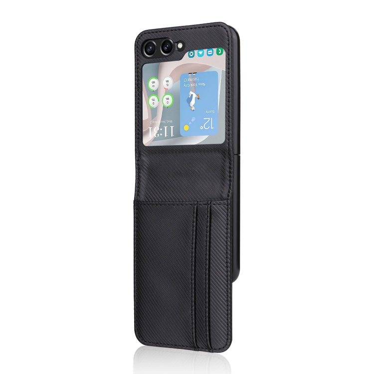 For Samsung Galaxy Z Flip5 Card Slot PU Leather PC Phone Case