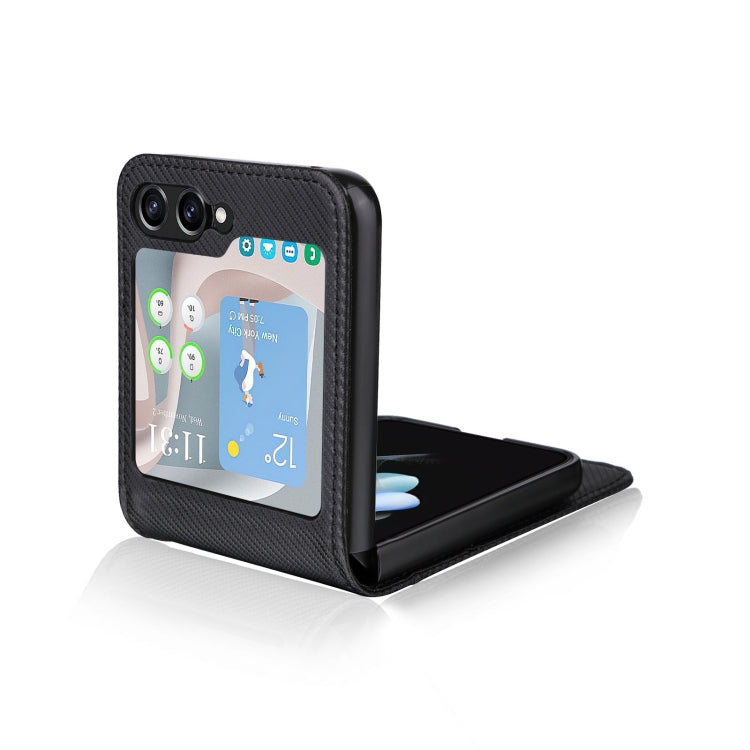For Samsung Galaxy Z Flip5 Card Slot PU Leather PC Phone Case