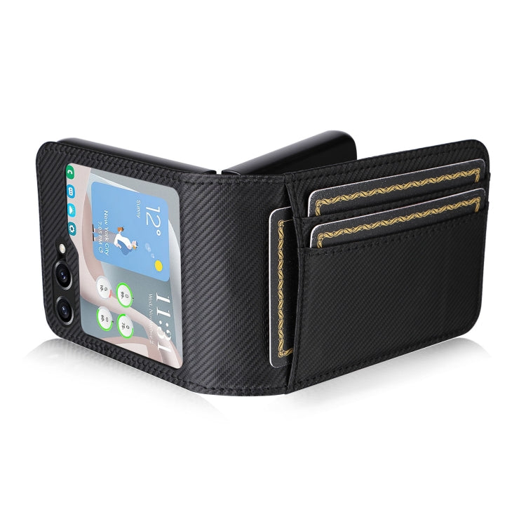 For Samsung Galaxy Z Flip5 Card Slot PU Leather PC Phone Case