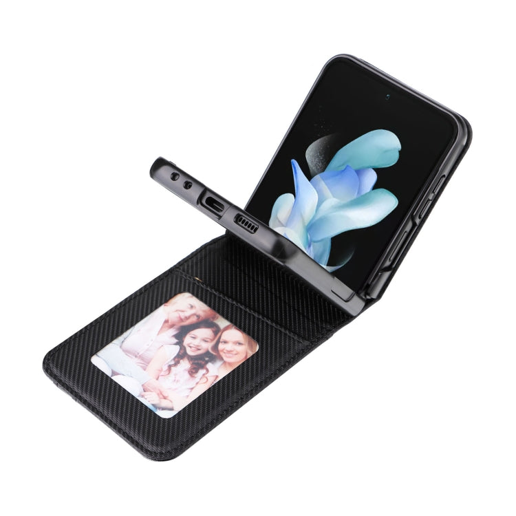 For Samsung Galaxy Z Flip5 Card Slot PU Leather PC Phone Case