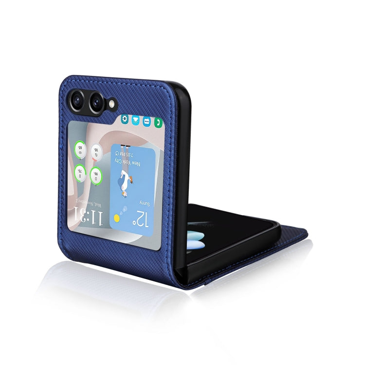 For Samsung Galaxy Z Flip5 Card Slot PU Leather PC Phone Case