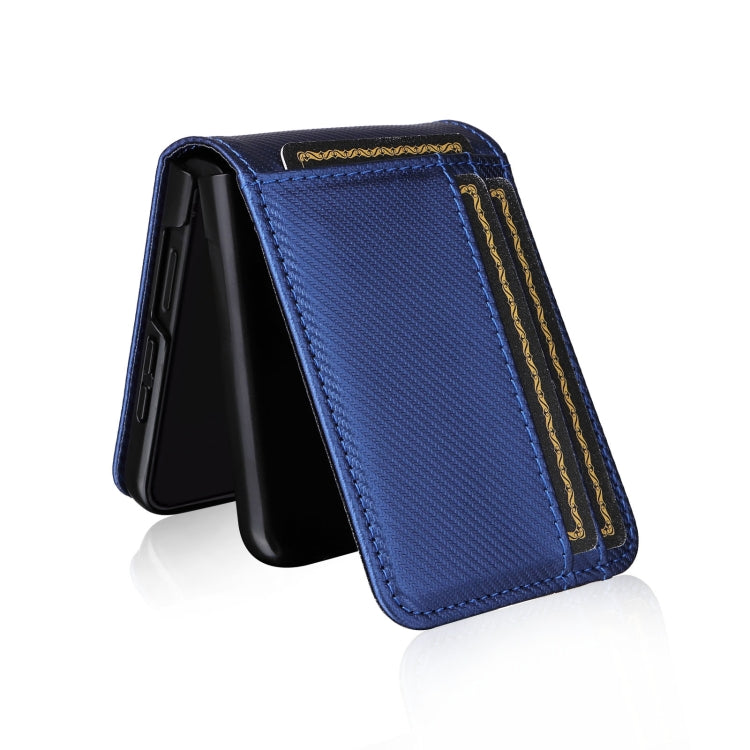 For Samsung Galaxy Z Flip5 Card Slot PU Leather PC Phone Case