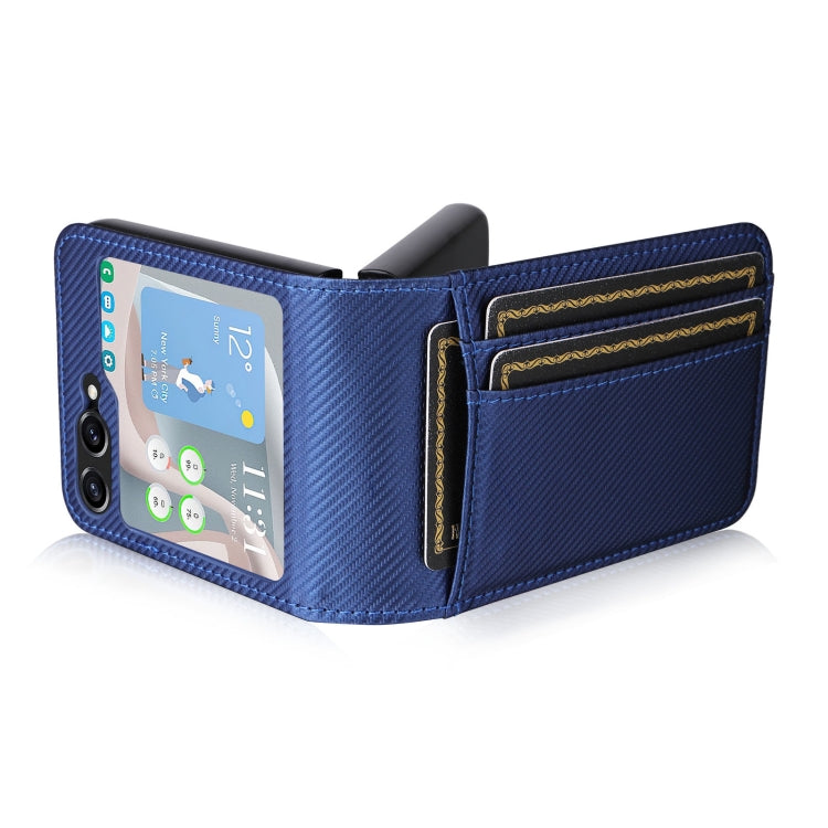 For Samsung Galaxy Z Flip5 Card Slot PU Leather PC Phone Case