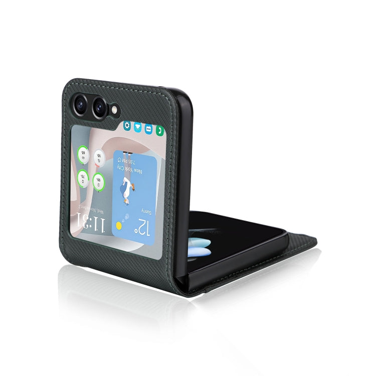For Samsung Galaxy Z Flip5 Card Slot PU Leather PC Phone Case