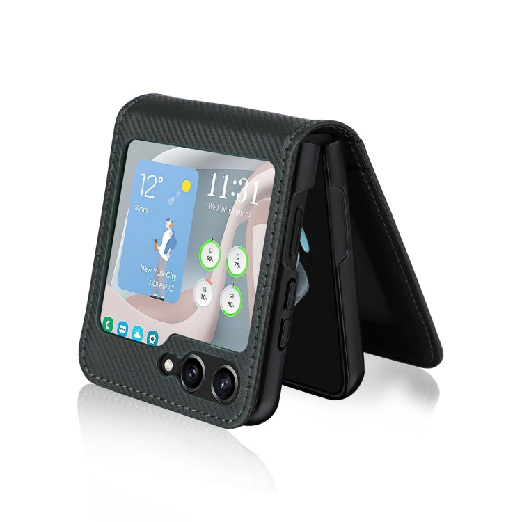 For Samsung Galaxy Z Flip5 Card Slot PU Leather PC Phone Case