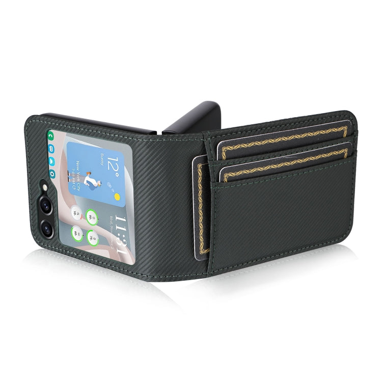 For Samsung Galaxy Z Flip5 Card Slot PU Leather PC Phone Case