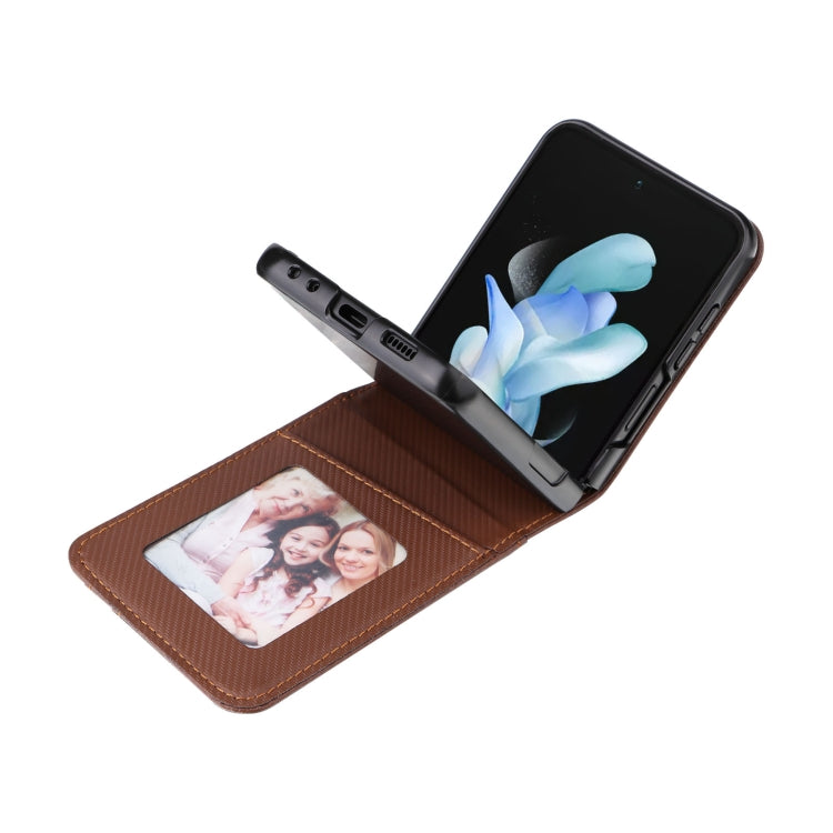 For Samsung Galaxy Z Flip5 Card Slot PU Leather PC Phone Case