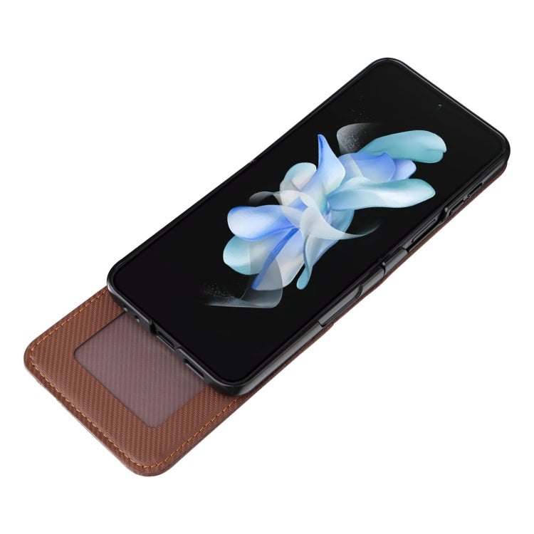 For Samsung Galaxy Z Flip5 Card Slot PU Leather PC Phone Case