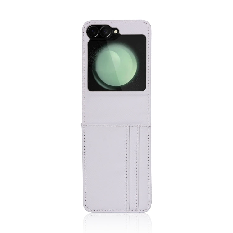 For Samsung Galaxy Z Flip7 FE / Z Flip6 Card Slot PU Leather PC Phone Case