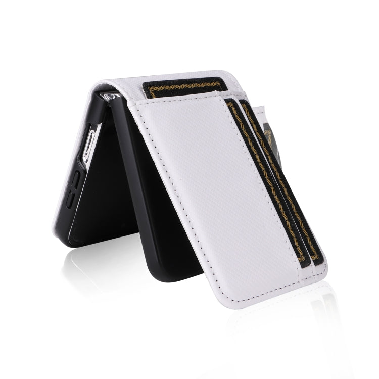 For Samsung Galaxy Z Flip7 FE / Z Flip6 Card Slot PU Leather PC Phone Case