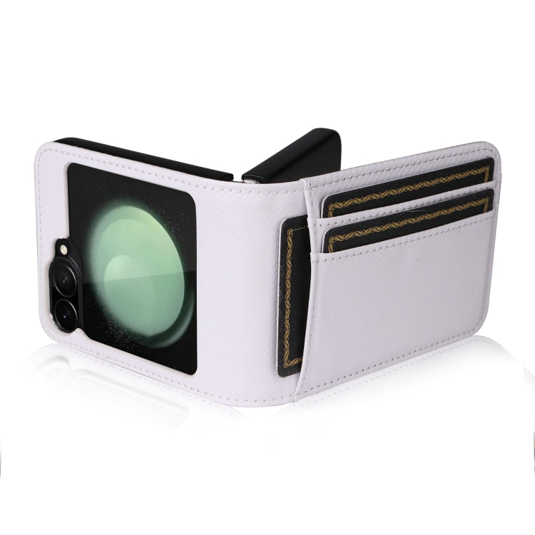 For Samsung Galaxy Z Flip7 FE / Z Flip6 Card Slot PU Leather PC Phone Case