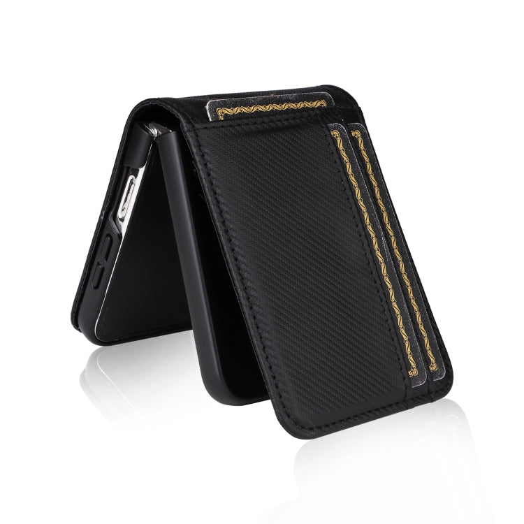 For Samsung Galaxy Z Flip7 FE / Z Flip6 Card Slot PU Leather PC Phone Case
