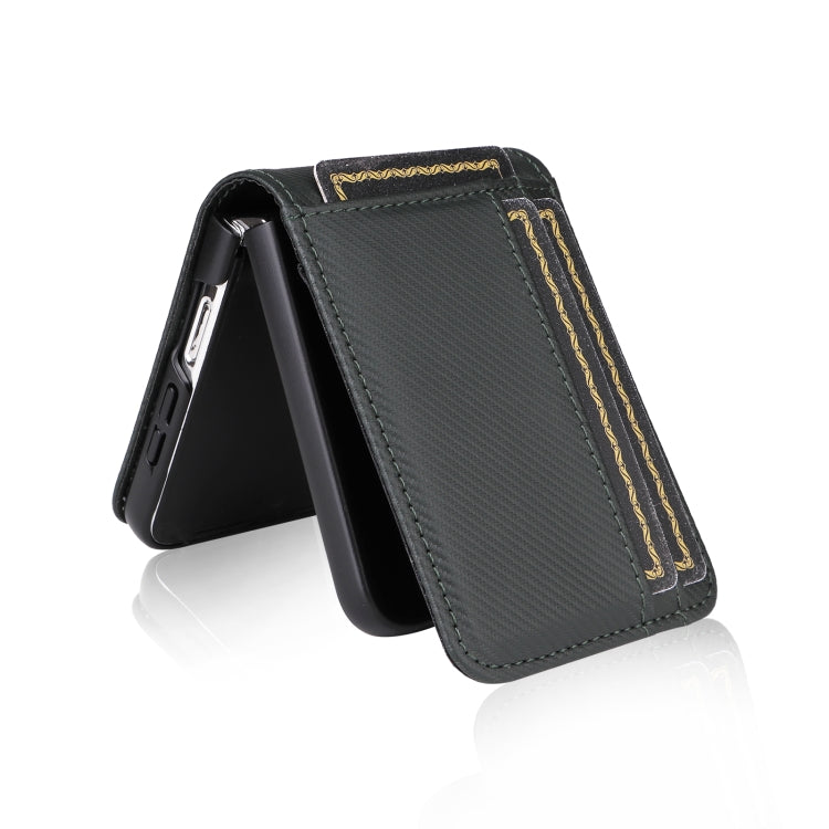 For Samsung Galaxy Z Flip7 FE / Z Flip6 Card Slot PU Leather PC Phone Case