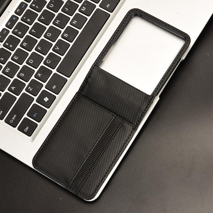 For Samsung Galaxy Z Flip7 Card Slot PU Leather PC Phone Case