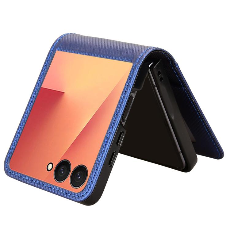 For Samsung Galaxy Z Flip7 Card Slot PU Leather PC Phone Case