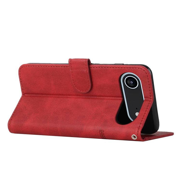 For iPhone Air Stitching Calf Texture Buckle Leather Phone Case