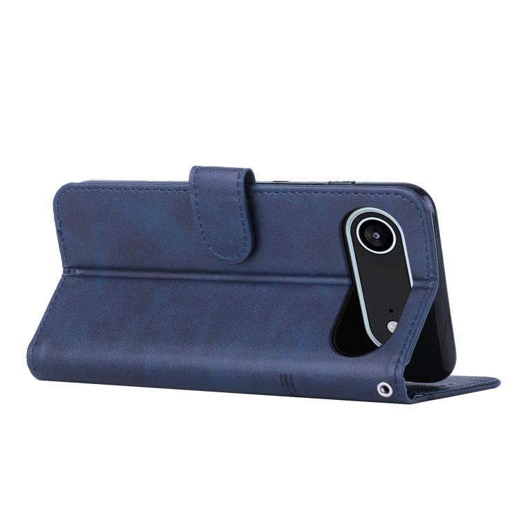 For iPhone Air Stitching Calf Texture Buckle Leather Phone Case