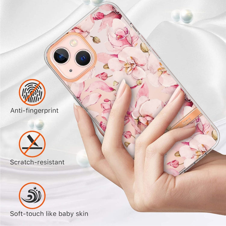 For iPhone 15 Flowers and Plants Series IMD TPU Phone Case