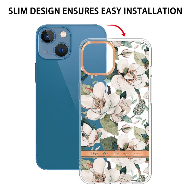 For iPhone 15 Plus Flowers and Plants Series IMD TPU Phone Case
