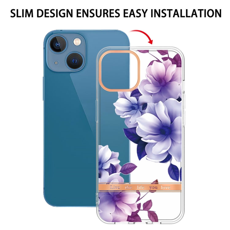 For iPhone 15 Plus Flowers and Plants Series IMD TPU Phone Case