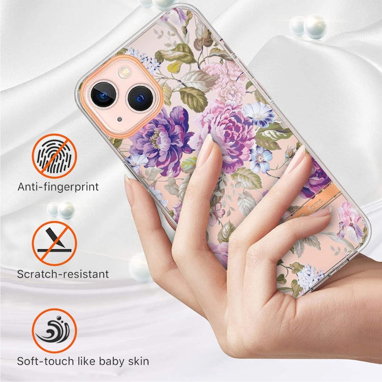 For iPhone 15 Plus Flowers and Plants Series IMD TPU Phone Case