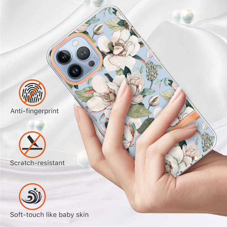 For iPhone 15 Pro Flowers and Plants Series IMD TPU Phone Case