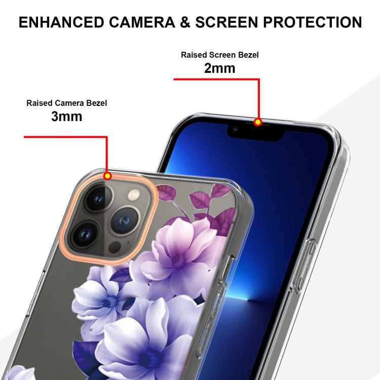 For iPhone 15 Pro Max Flowers and Plants Series IMD TPU Phone Case