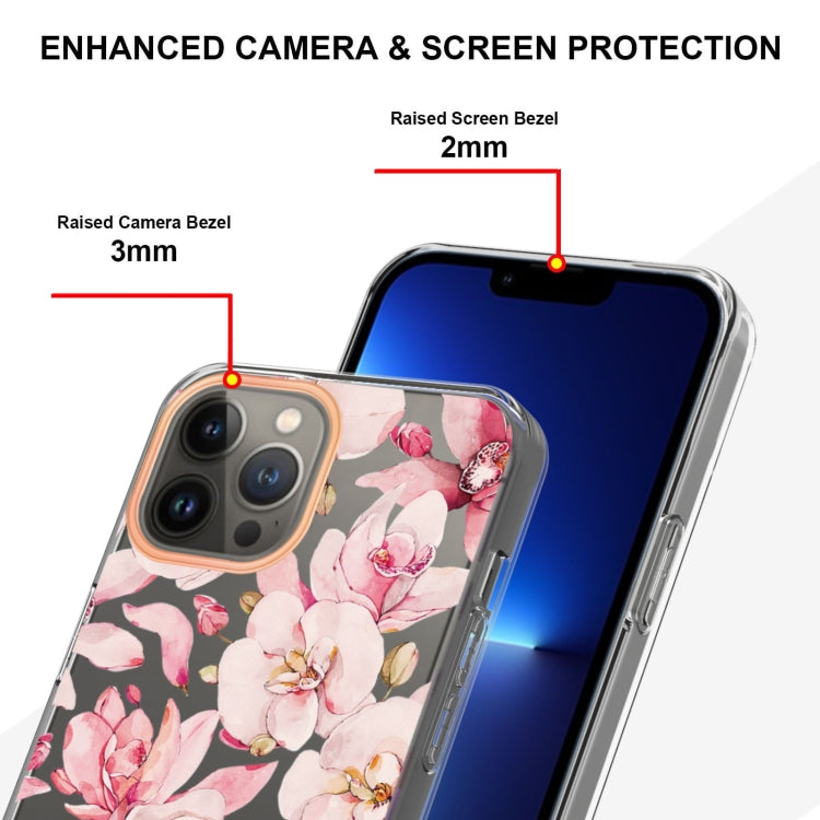 For iPhone 15 Pro Max Flowers and Plants Series IMD TPU Phone Case