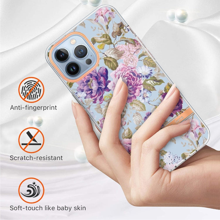 For iPhone 15 Pro Max Flowers and Plants Series IMD TPU Phone Case