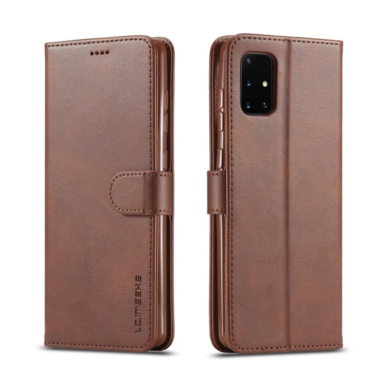 For Samsung Galaxy A51 5G LC.IMEEKE Calf Texture Horizontal Flip Leather Case, with Holder & Card Slots & Wallet & Photo Frame