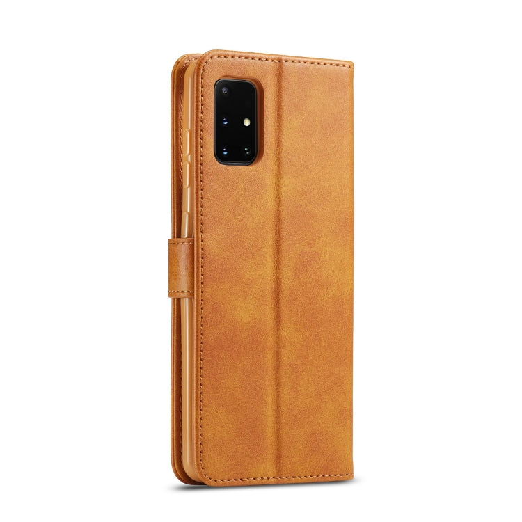 For Samsung Galaxy A51 5G LC.IMEEKE Calf Texture Horizontal Flip Leather Case, with Holder & Card Slots & Wallet & Photo Frame
