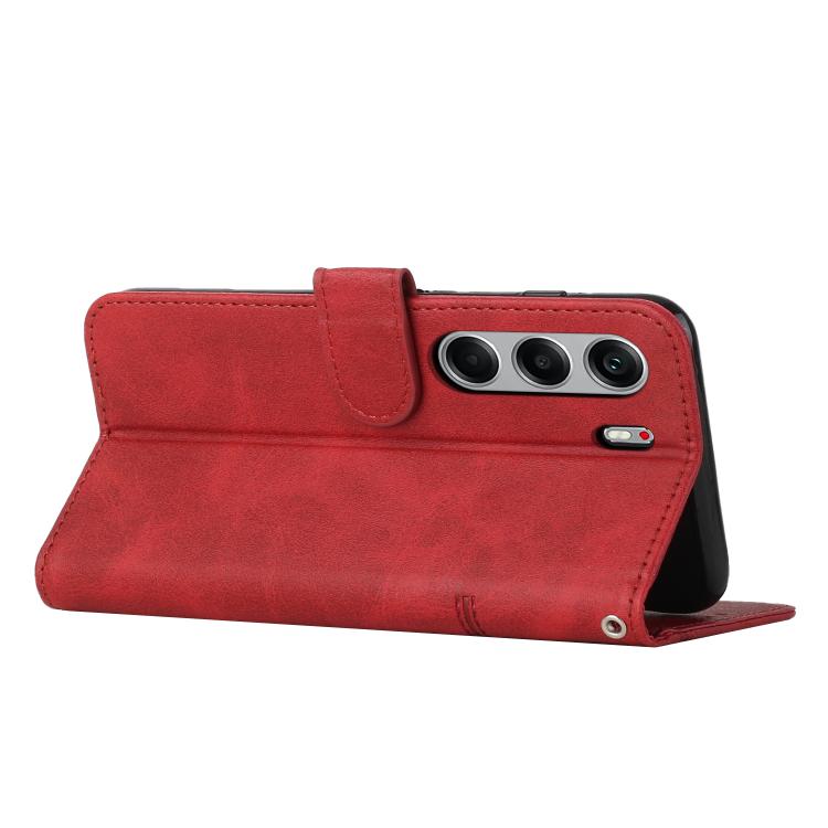 For Tecno Camon 40 Pro 5G Stitching Calf Texture Buckle Leather Phone Case