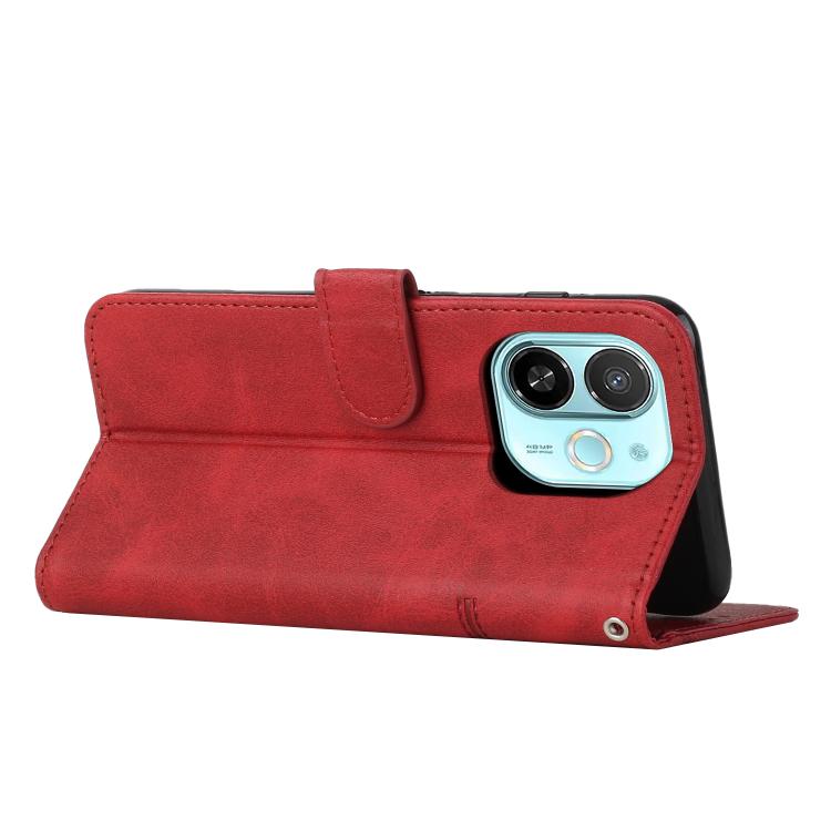 For Tecno Spark 30C 5G / Pop 9 5G Stitching Calf Texture Buckle Leather Phone Case