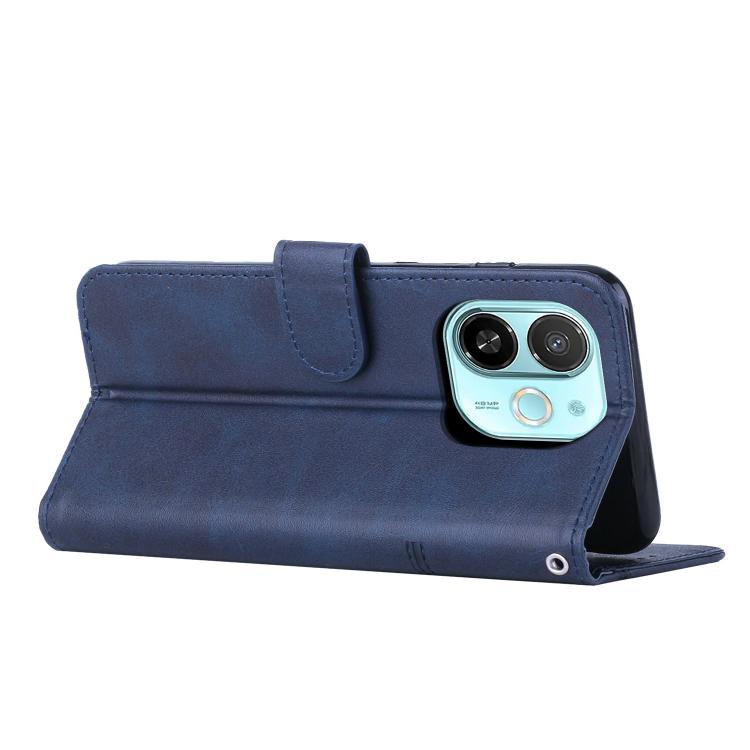 For Tecno Spark 30C 5G / Pop 9 5G Stitching Calf Texture Buckle Leather Phone Case